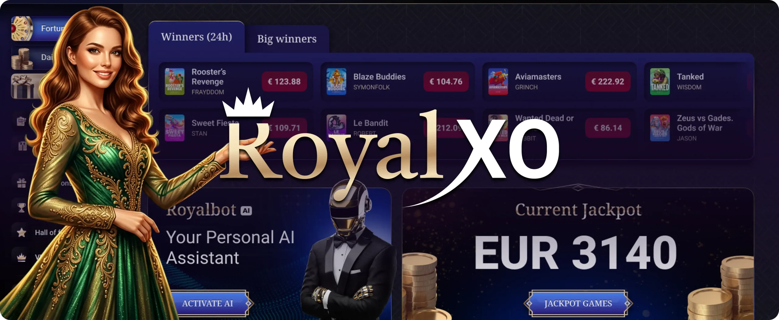 Royalxo App für das Mobile Casino